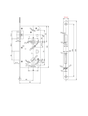 Besa projectslot 72/55 opdek VP20..